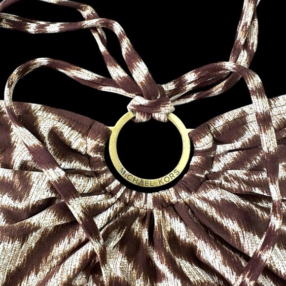 Micheal Kors Brown Tiger Print Tankini - Picture 10 of 10